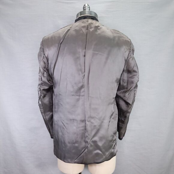 Hart Schaffner Marx Sport Coat Mens 42S Gray Plaid Jacket 3 Button Career Vtg - Picture 11 of 11